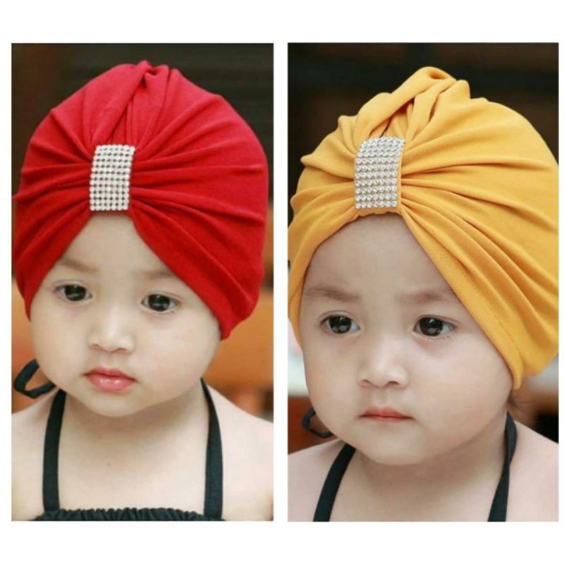 Turban Bayi Ring Diamond / Ciput Anak Perempuan / Turban bayi perempuan / Topi anak / Ciput bayi