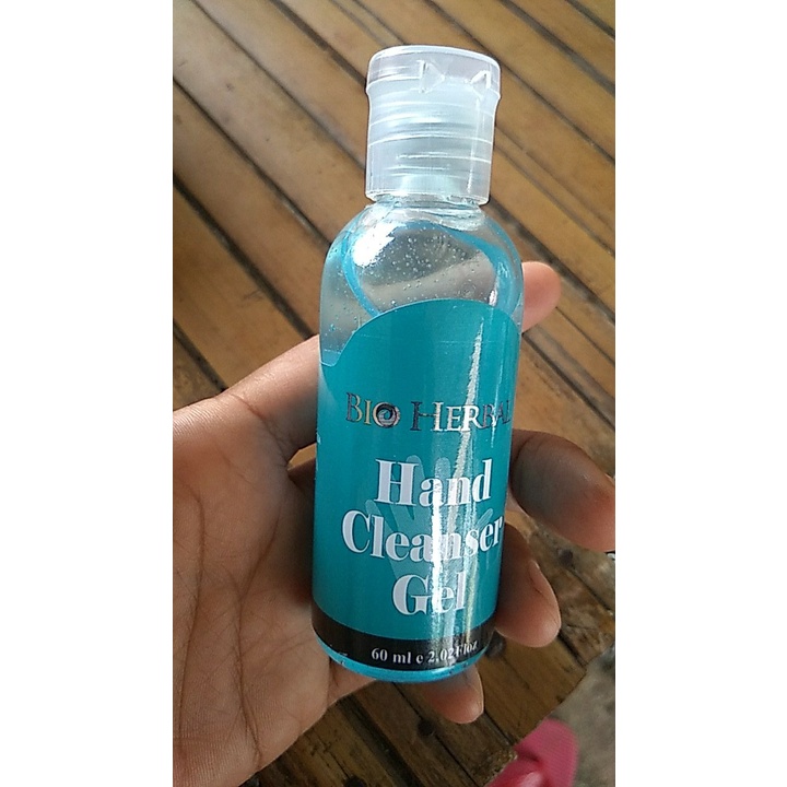 [ORI] 60 ML Hand Cleanser Gel Handsanitizer Bio Herbal dengan Alkohol 70%  dan Extract Aloe Vera
