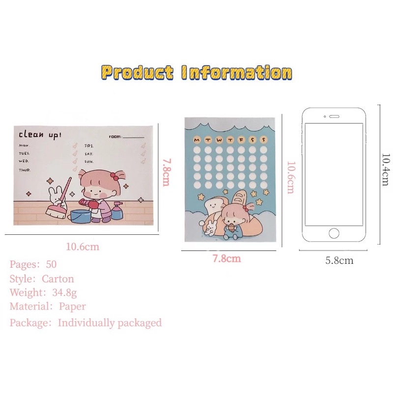 GIRLS PLANNER BOOK TRACKERS SIMPLE STICKY MEMO INDEKS PAD BUKU CATATAN TEMPEL DINDING AESTHETIC FANCY MIX CUTE LUCU KARAKTER KARTUN HEWAN PASTEL KELINCI BERUANG ORGANIZER GRID IMPOR DESAIN ANAK PEREMPUAN MOTIF REMAJA CEWEK KOREA KAWAII PINK BOOKMARK KECIL