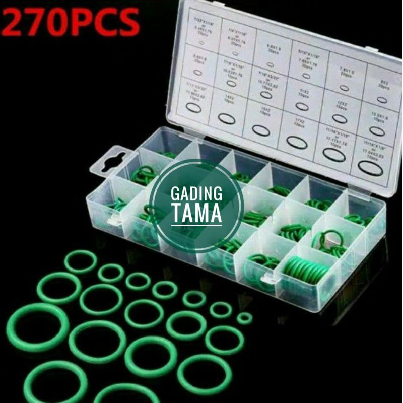 Karet Seal O Ring NBR 270 pcs Gasket Mesin Ac Mobil Jet Shower dan lainnya