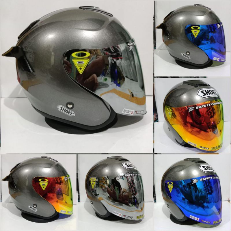 HELM KYOTO DYR TERPASANG SHOEI/GUNMETAL PAKET GANTENG