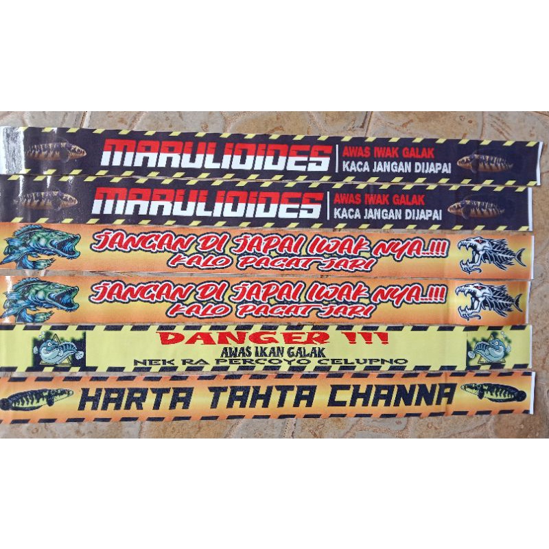 stiker sticker list akuarium aquarium/tank 60cm x 5cm