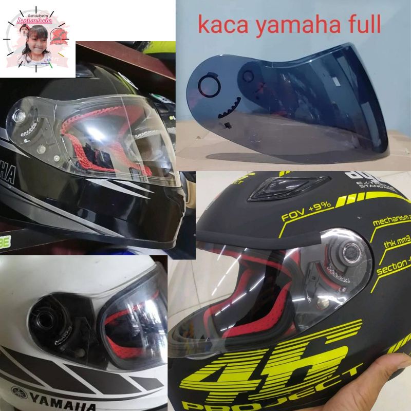 kaca helm Yamaha Full FACE Vixion MX king Cargloss smoke bening sesuai gambar