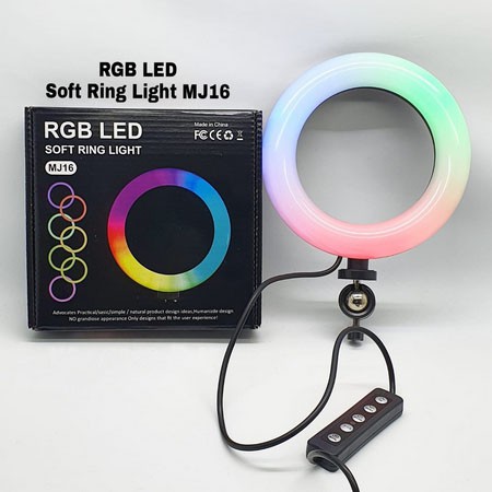 RGB LED MJ16 Ring Light Lampu Selfie Studio Photo 6 Inch / 16cm