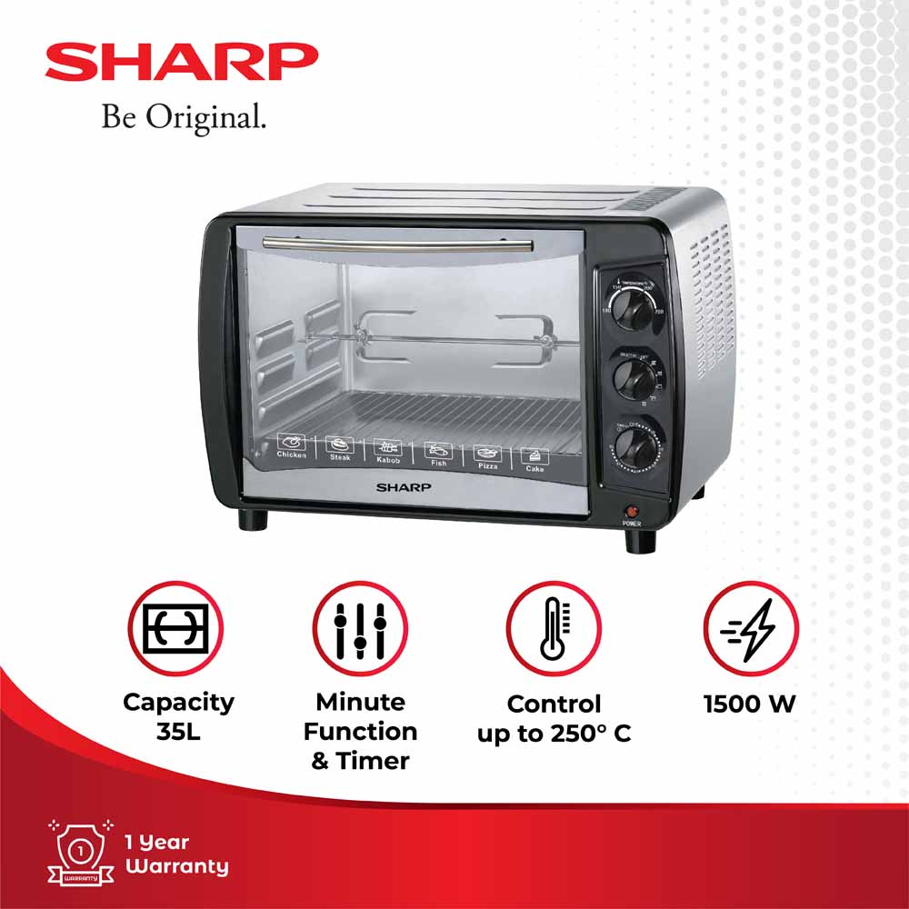 Sharp EO35SL Oven Electric 35 Liter 1500 Watt/Sharp Oven/Oven Sharp/Pemanggang Listrik/Original/Garansi Resmi