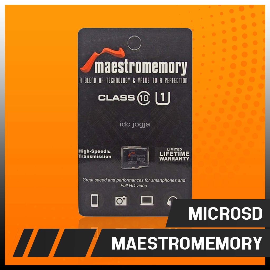 Micro SD Maestromemory UHS 1 Class 10 8GB, 16GB, 32GB, 64GB