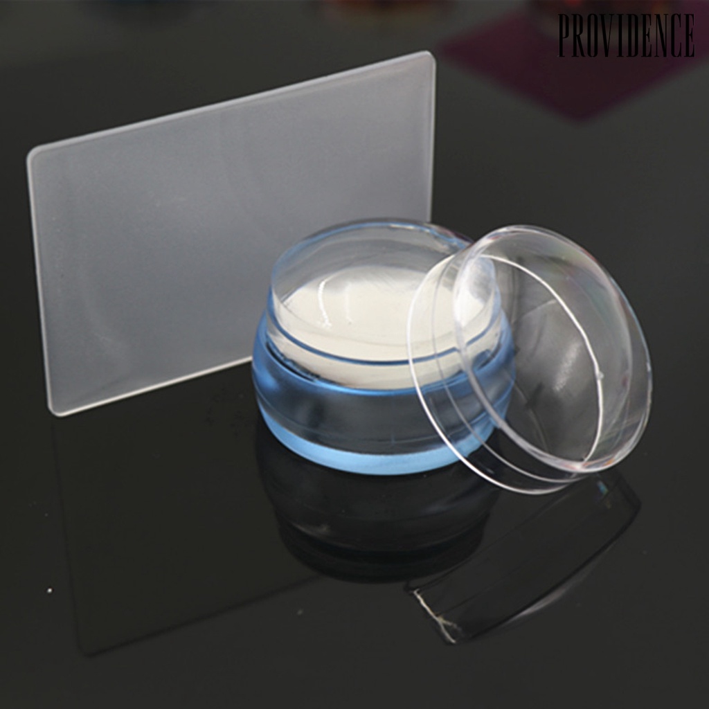 Providence Nail Stamper Single Head Smudge-Proof DIY Round Head Silicone Stamping Transparent Tool for Manicure