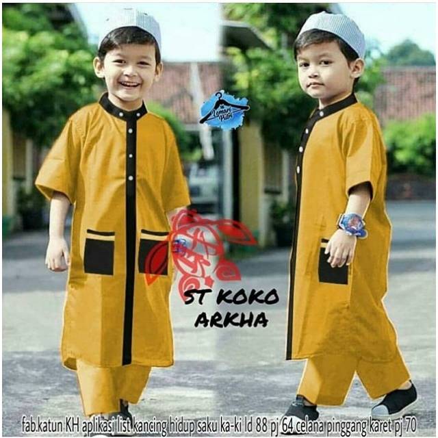 Stelan Koko Arkha - setelan anak - koko anak - baju stelan anak