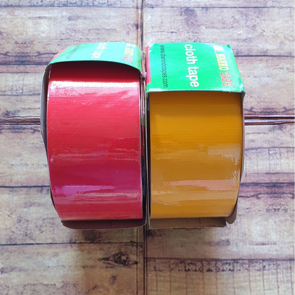 Cloth Tape Nanko 2 inch - Lakban Kain Warna Merah Hijau Biru Kuning Nanko Tape 48mm x 13m