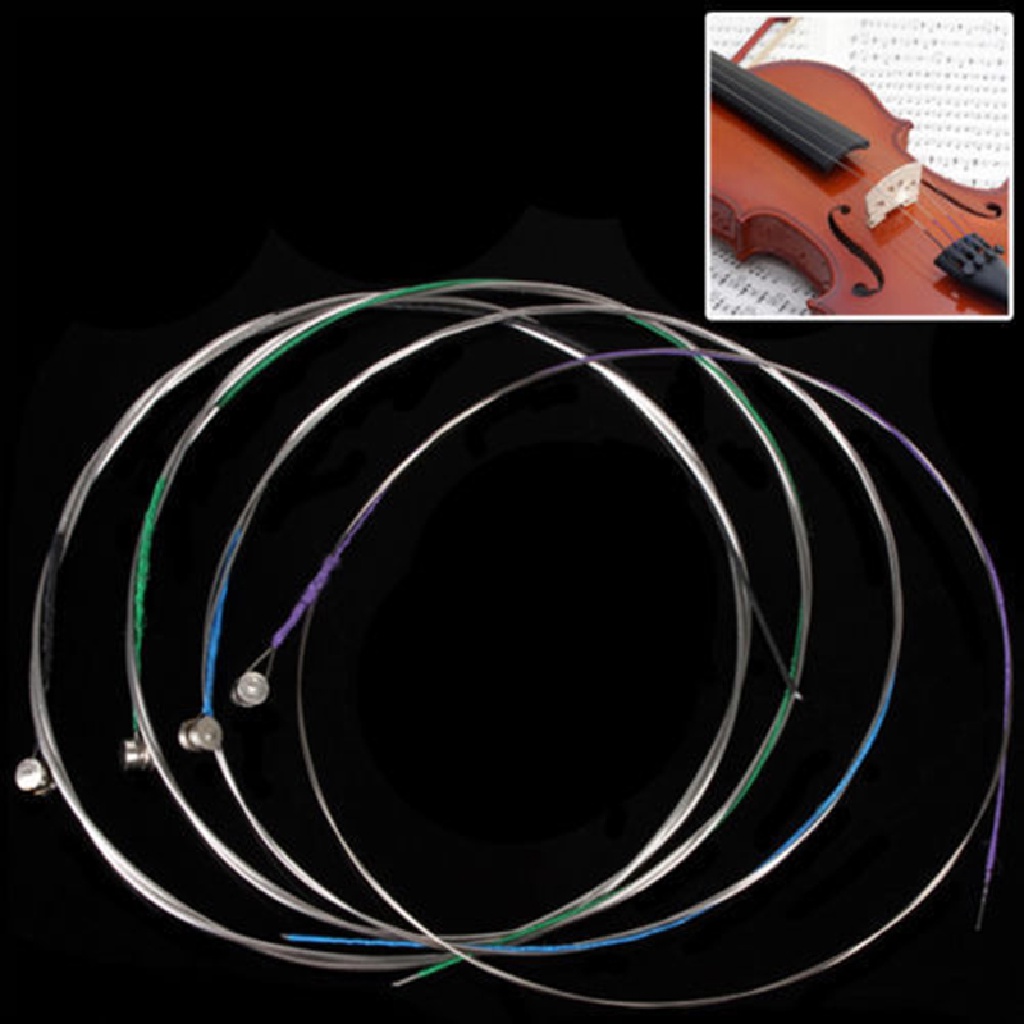 [HeavenDenotation] 1set Violin Strings Set Steel Core E A D G Replacement For 3/4 4/4 Common Size