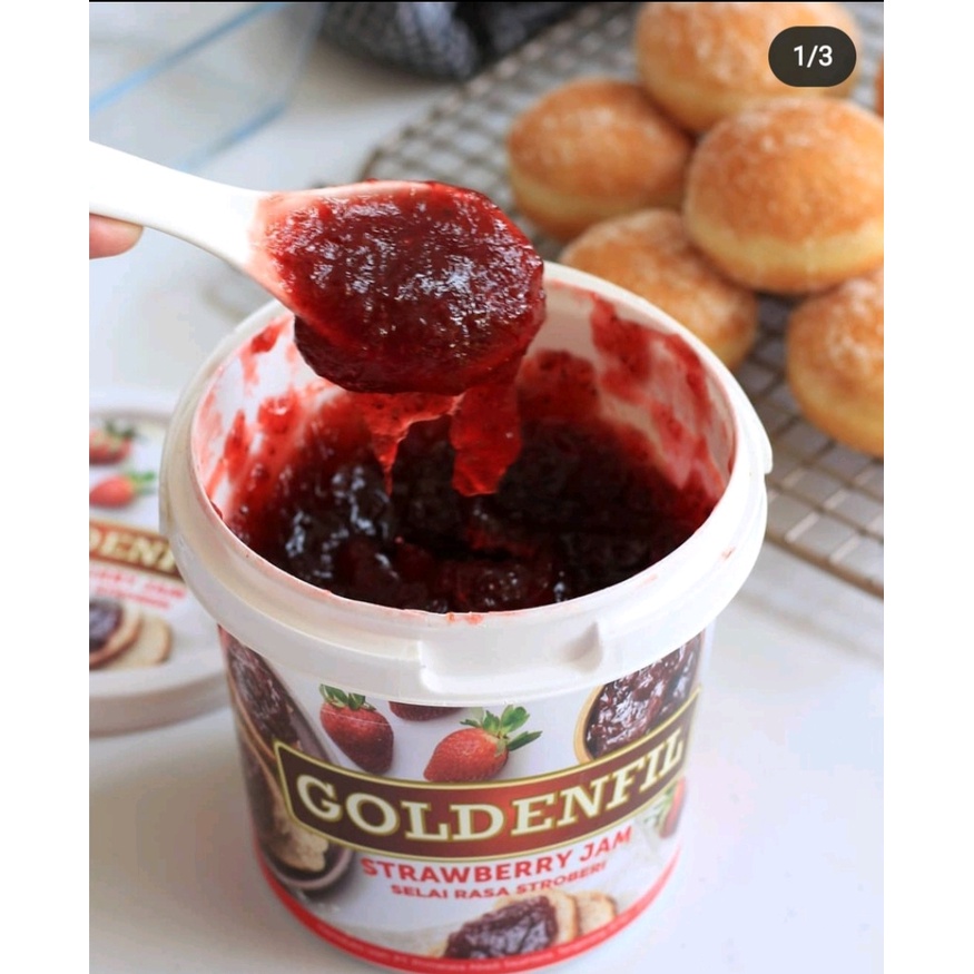 

1KG EXP DATE TERBARU Goldenfil strawberry jam 1KG