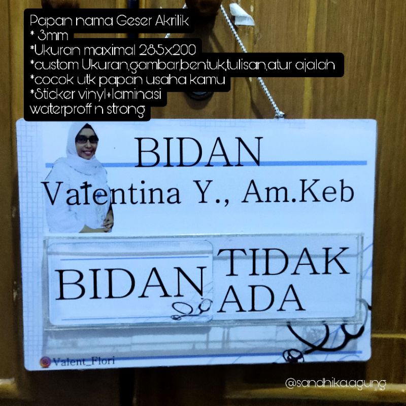 

papan nama geser sliding (Akrilik)