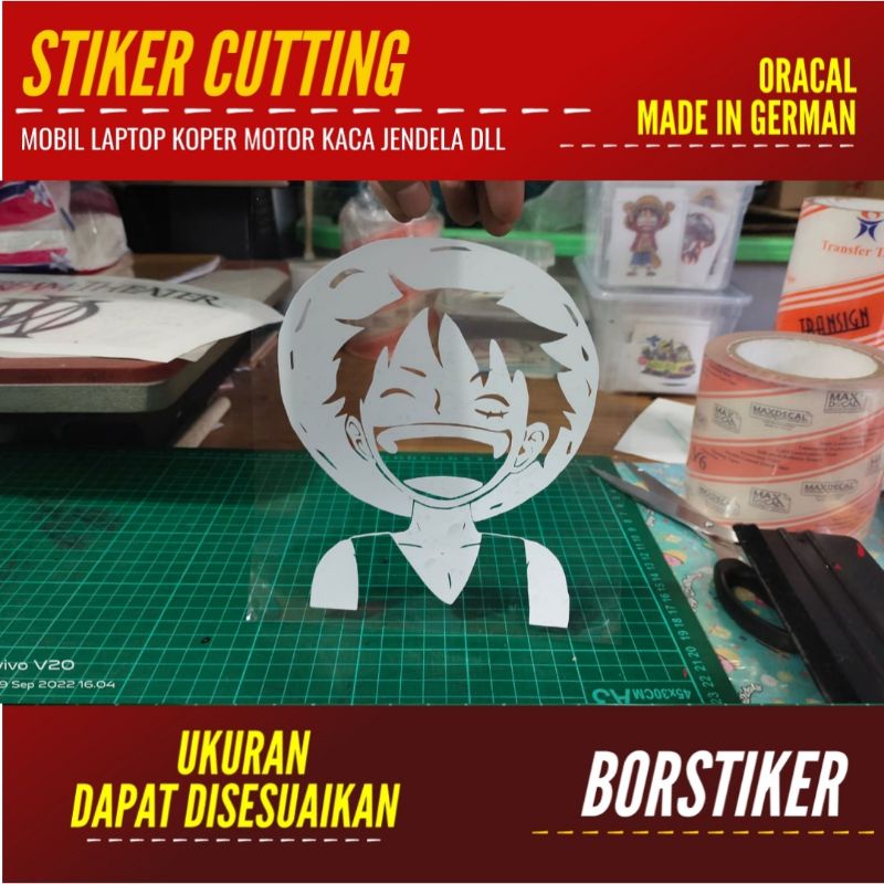 

STIKER NEW LUFFY ONE PIECE 18 CM | STICKER CUTTING ANIME DLL
