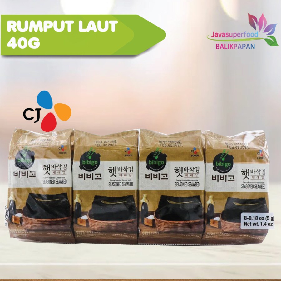 

Cj Bibigo Seasoned Roasted Laver ( Rumput Laut Berbumbu ) 5 gr x 8 pcs