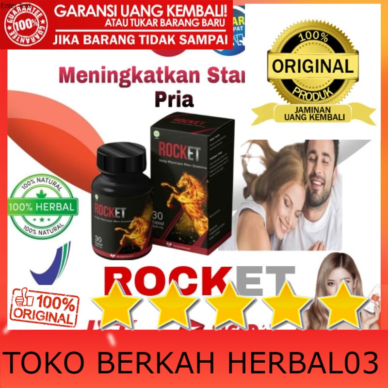 100% ASLI ( Terlaris ) ROCKET Obat Herbal Stamina Pria Asli Original BPOM