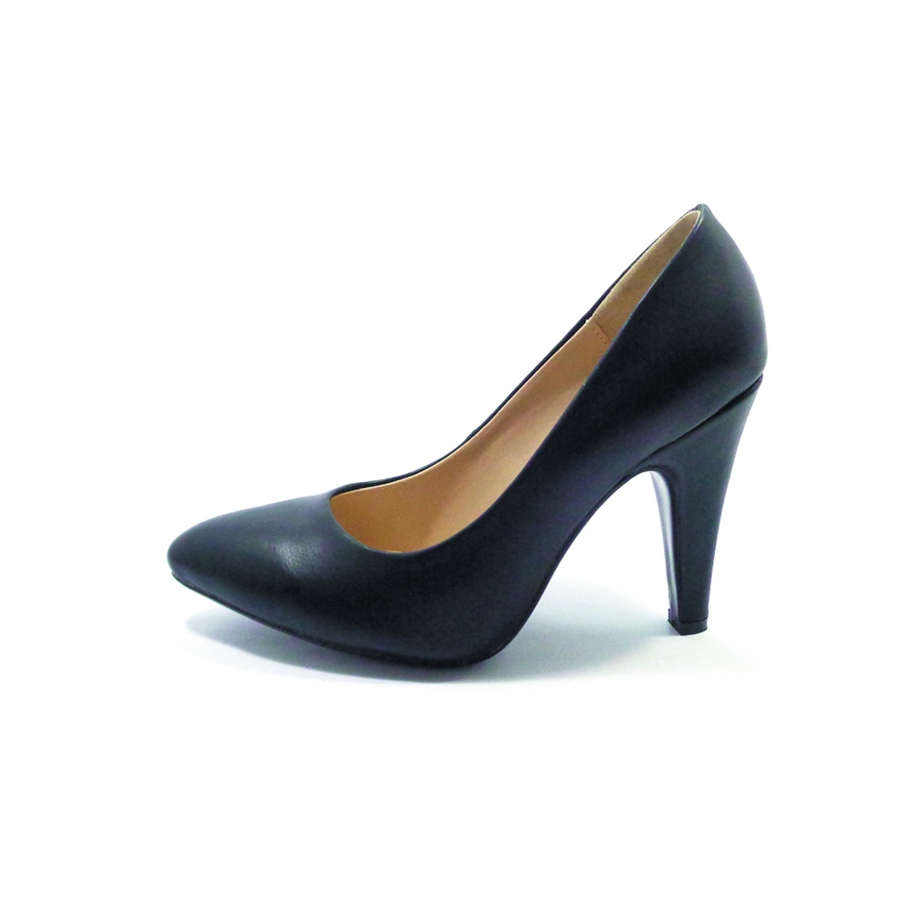 Workswell Sepatu Kerja Wanita High Heels 9cm Kode Duta 3 Hitam Doff.