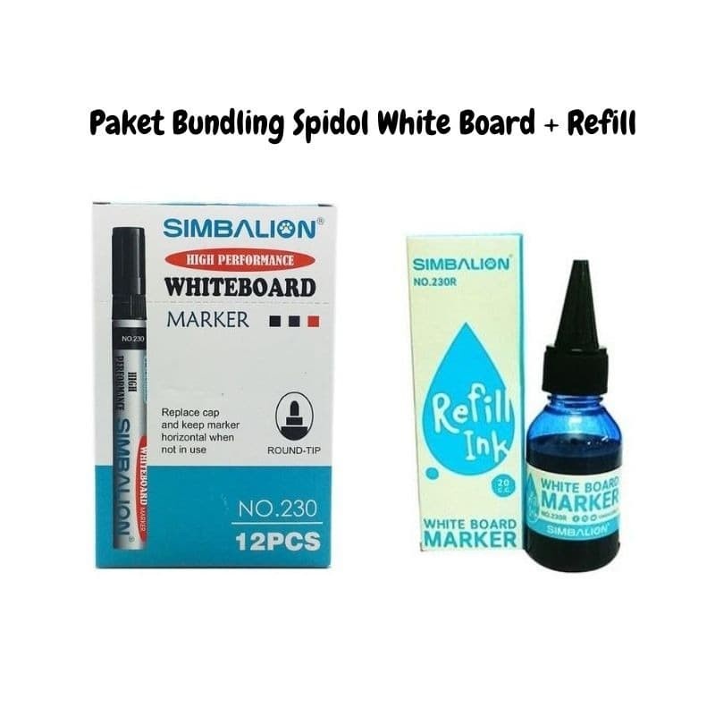 

Spidol Whiteboard Black + Refil Ink Black