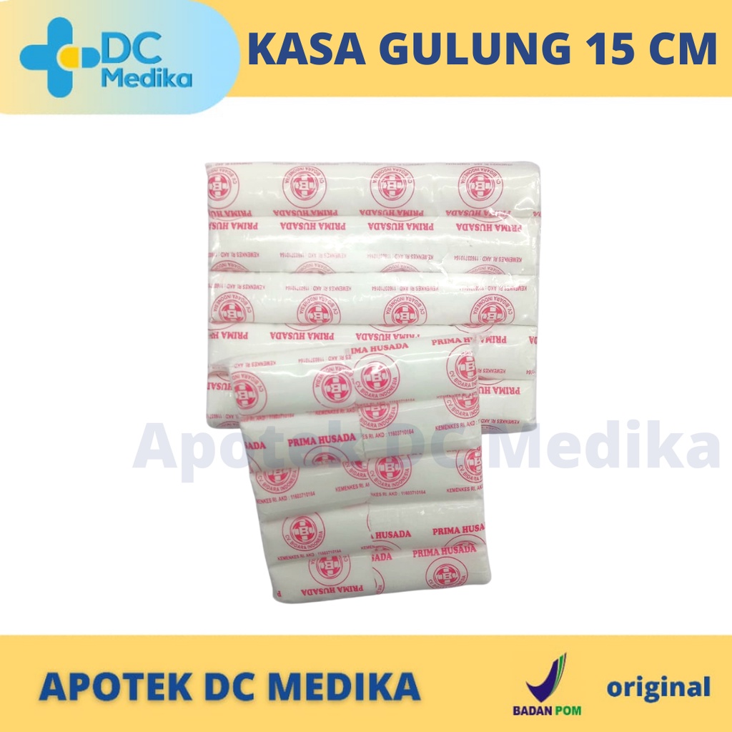 Kasa Gulung 15 cm isi 5 roll / Kassa Verban 15cm x 4 yard / Prima Husada / Arsenio / Medline / Kassa / Luka / Pembalut / Verband / Perban