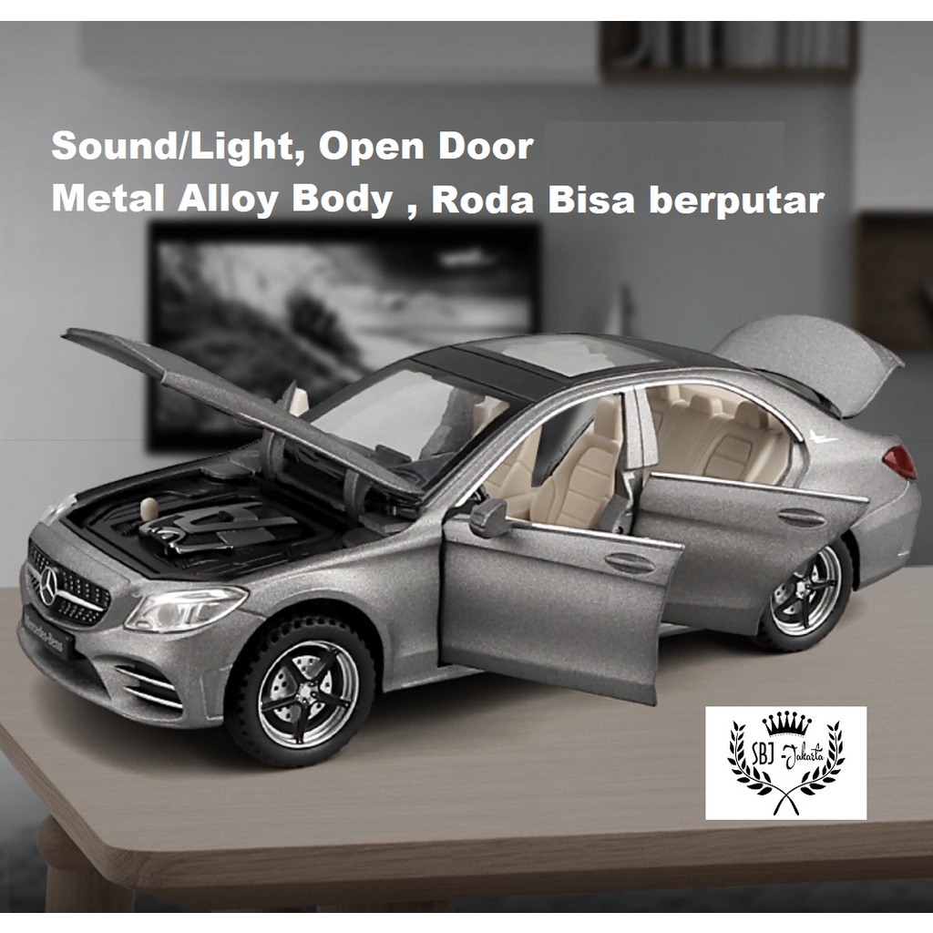 DIECAST MINIATUR MOBIL MERCEDES BENZ C260L METAL SERIES SKALA 1:32