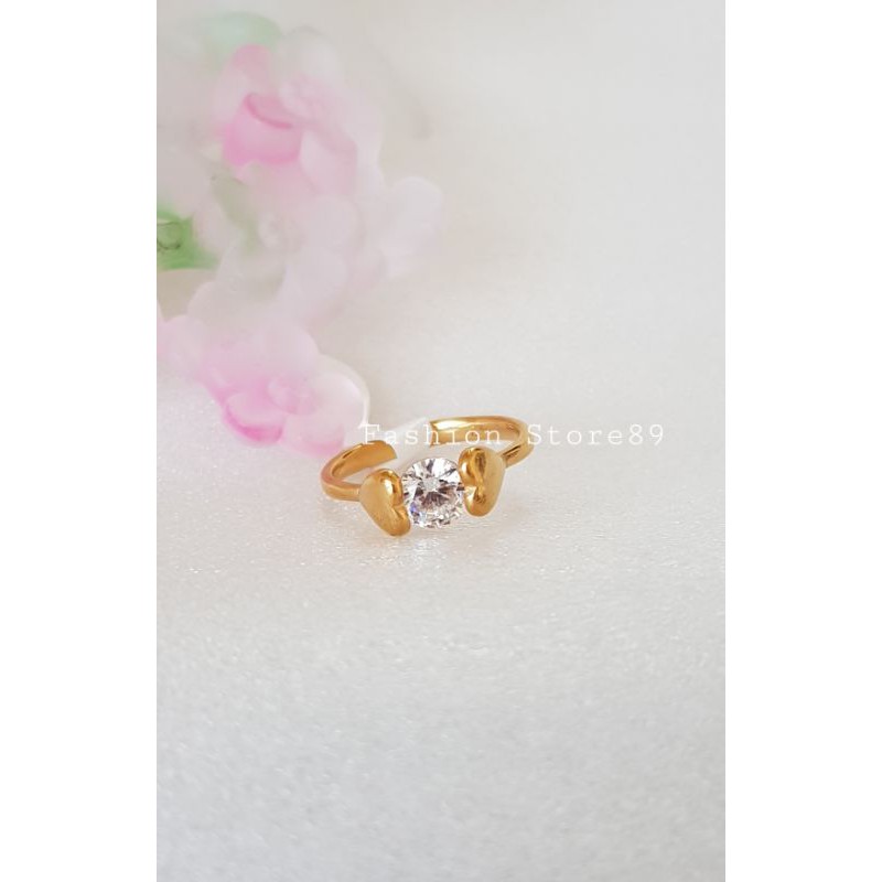 new cincin Love Titanium gold impor Fashion cincin emas titanium Antikarat selamanya CL01