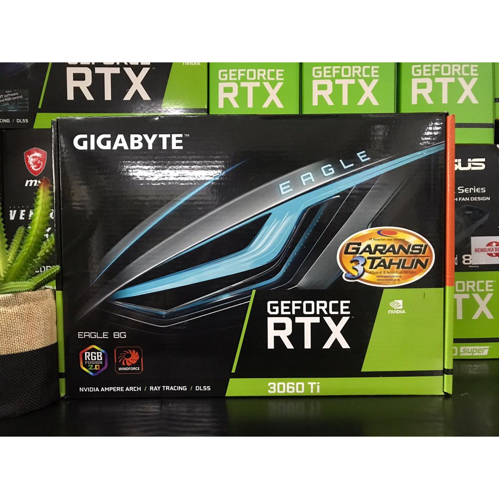 GIGABYTE RTX 3060 Ti EAGLE 8G 8GB DDR6 VGA CARD NVIDIA GEFORCE 3060Ti