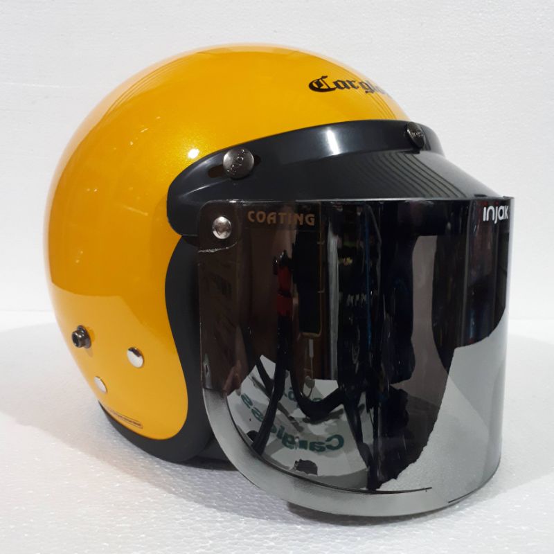 Jual Helm Cargloss Cfm Original Kaca Datar Sillver Merk Injak Shopee Indonesia