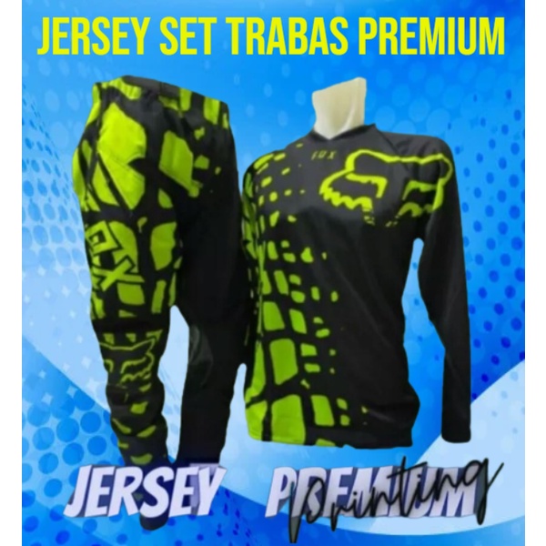 JERSEY SET TRABAS ((PREMIUM)) DEWASA,.BAJU TRAIL MOTOR CROSS MOTOR TRAIL, OLAHRAGA SEPEDA SETELAN JE