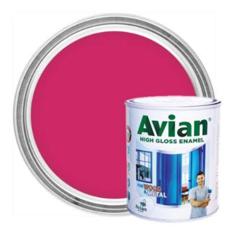 Avian Cat Kayu dan Besi High Gloss Enamel Cat Pink 198 Cat Lemari Cat Kursi