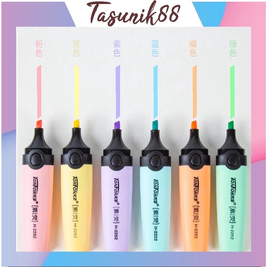 

⭐TasUnik88⭐ S016 Highlighter Pastel Highlighter Pen Colour Perlengkapan Sekolah Marker Pen Alat Tulis Penanda Warna