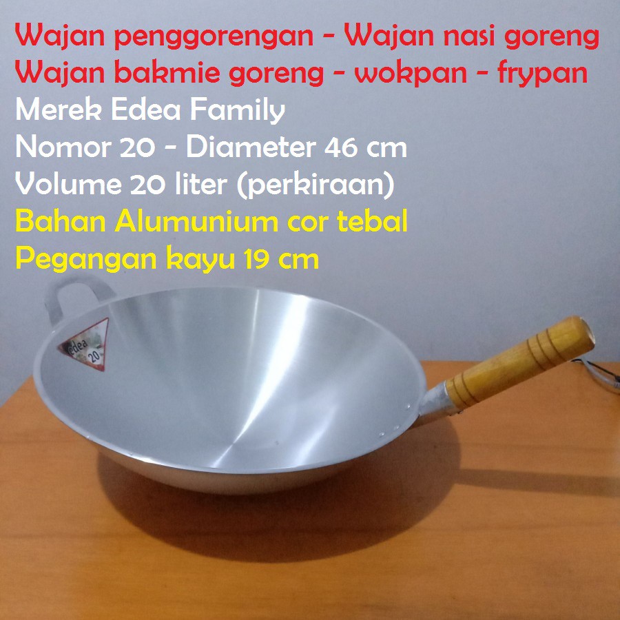 Wajan nasi goreng 46 cm nomor 20 kwali, kuwali, penggorengan