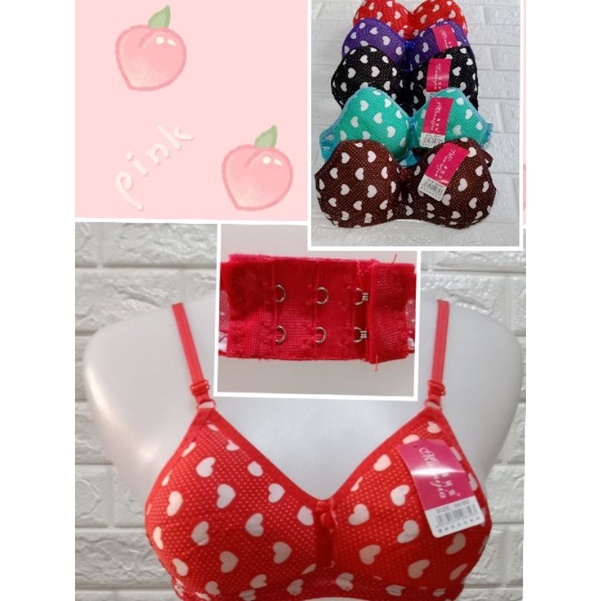 BH Hak 2 676/299 Cup Kecil motif Random BRA ABG /Pelajar /Remaja PAKAI Busa Tanpa Kawat Size 32-38