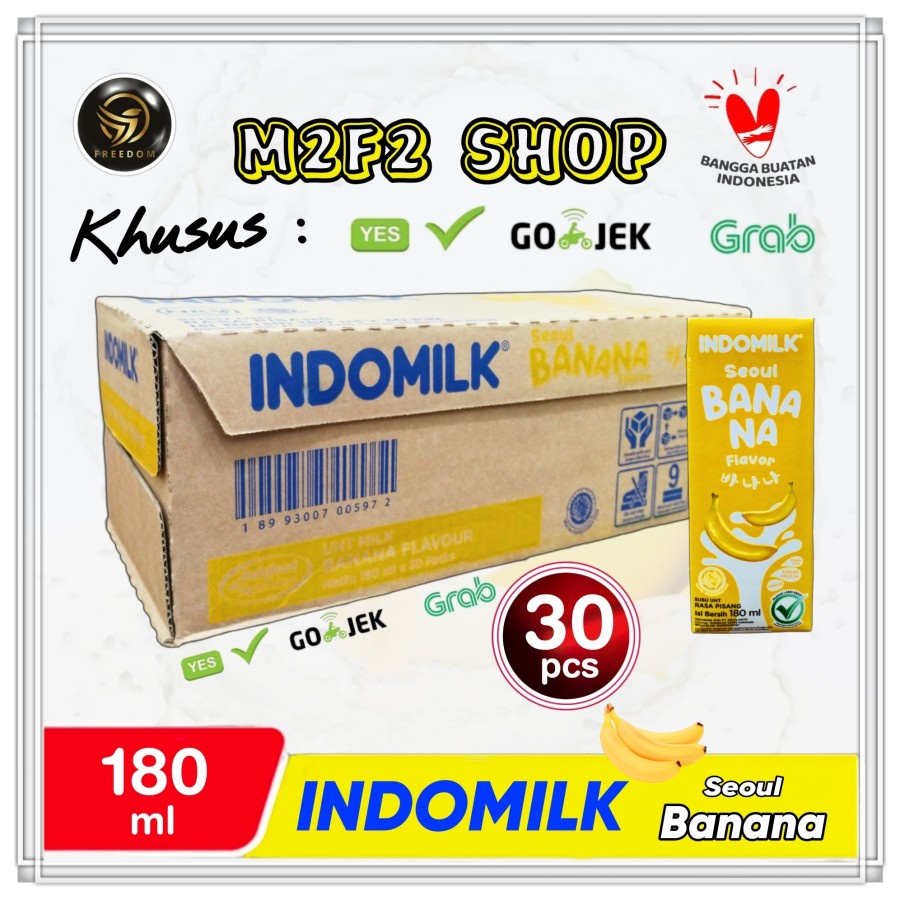 

Susu Indomilk Seoul Banana | Pisang Kotak UHT - 180 ml Kemasan Karton (Bluebird/Gojek/Grab)