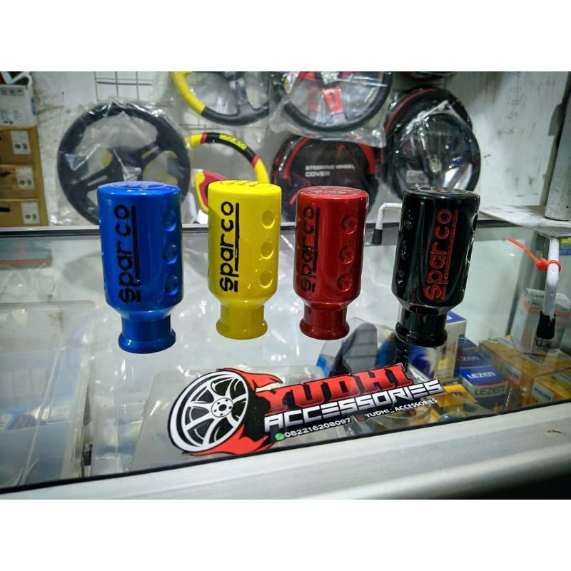 Shift knob bahan fiber model bulat panjang 8cm tuas perseneling tuas gigi mobil tuas perseneling var