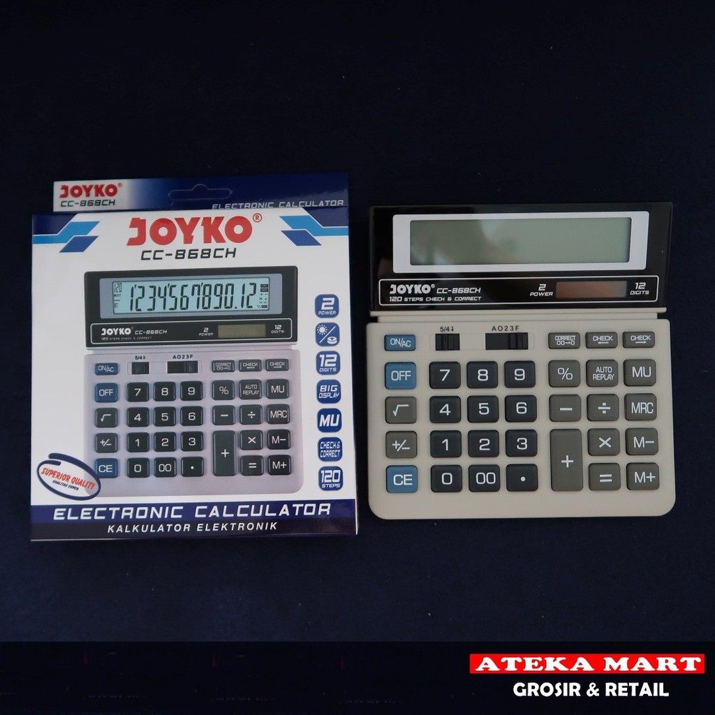 

JOYKO CALCULATOR CC-868CH/KALKULATOR DAGANG 12 DIGIT