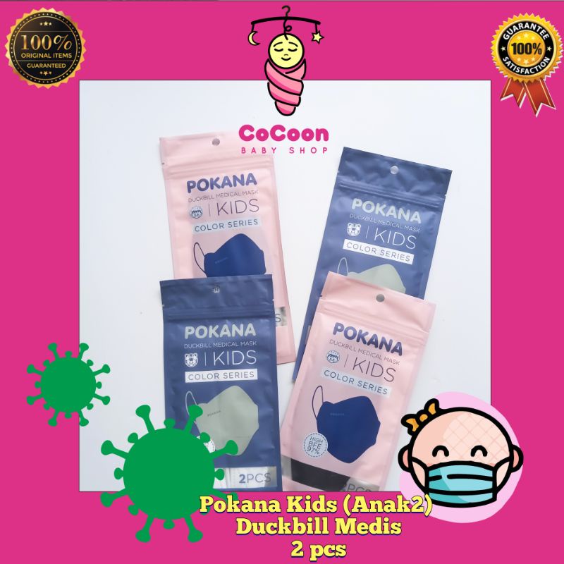 Masker Medis Anak Pokana Kid Kids Duckbill Sachet 2 pcs