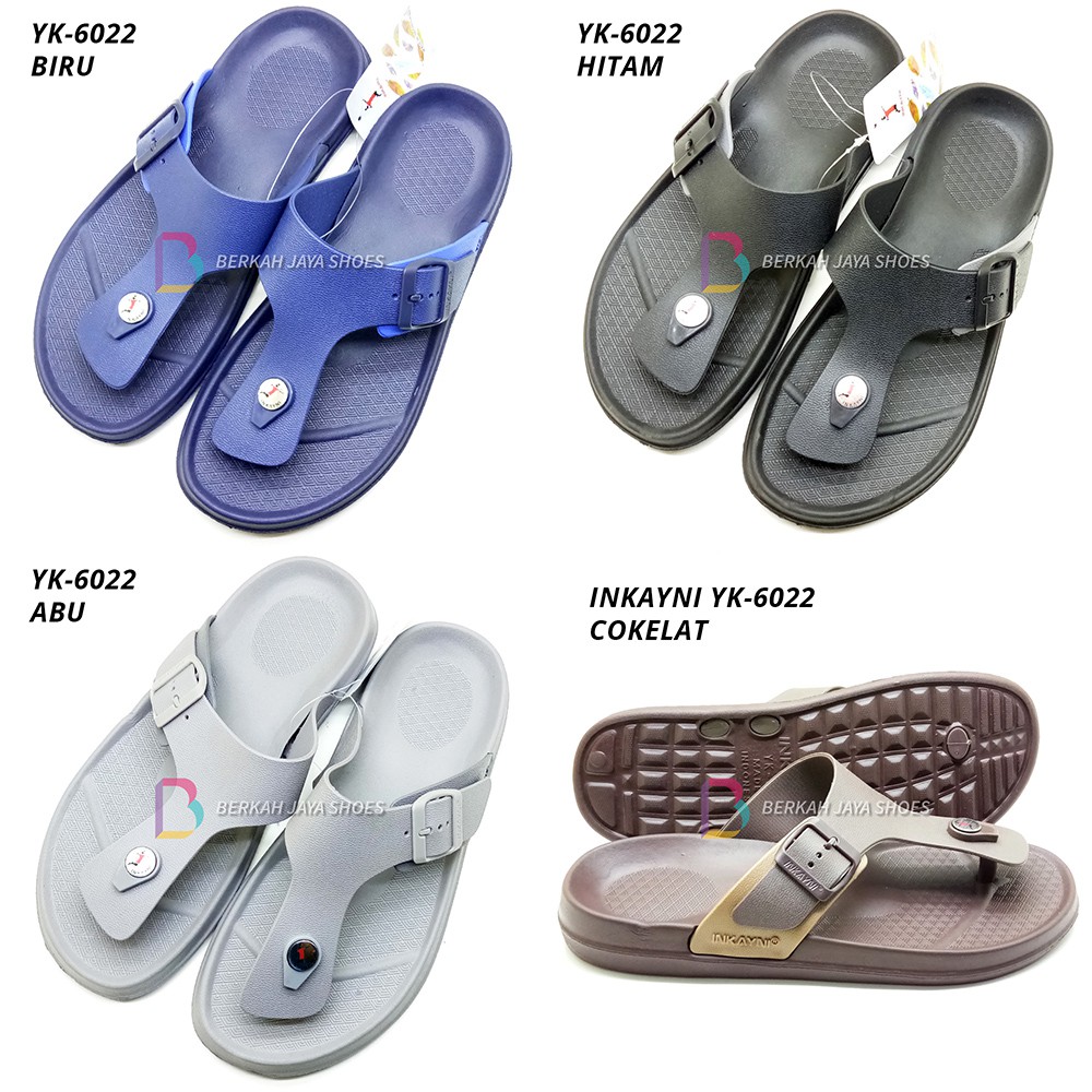 Sandal Pria - Sandal Jepit Pria Karet Inkayni YK-6022 Varian Warna