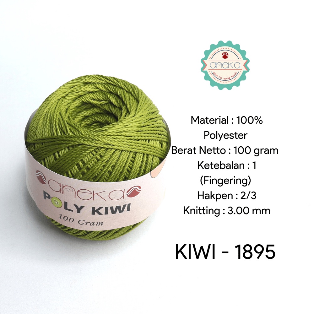 Benang Rajut Poli / Poly Kiwi Yarn - PREMIUM - 1895