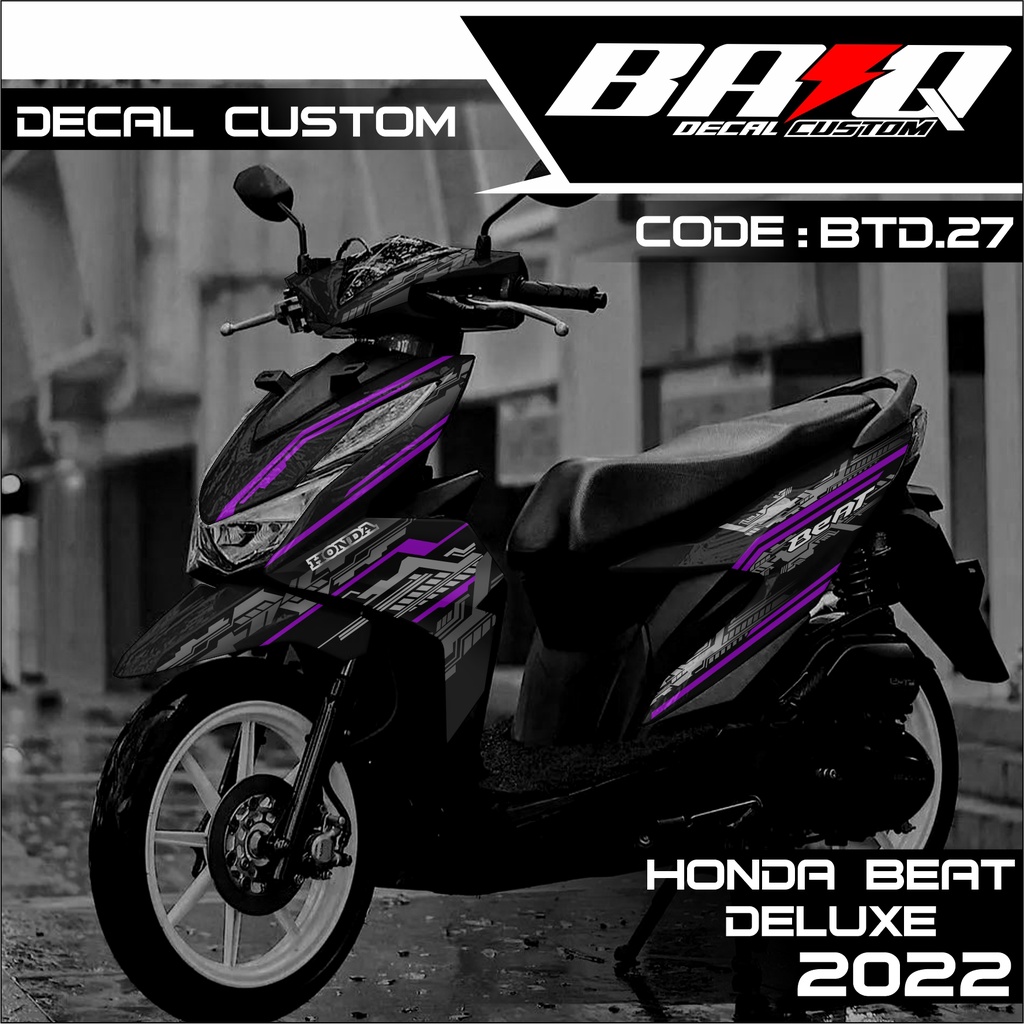 DECAL HONDA BEAT DELUXE 2022 - DECAL BEAT DELUXE 2022 VARIASI TECHNO KODE BTD.27
