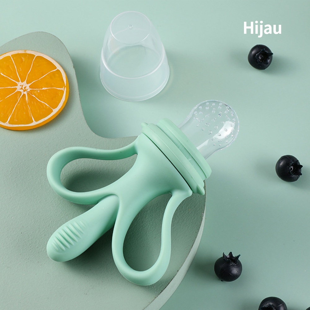 Teether bayi + dot buah bayi 2 in 1 empeng bayi-Hijau