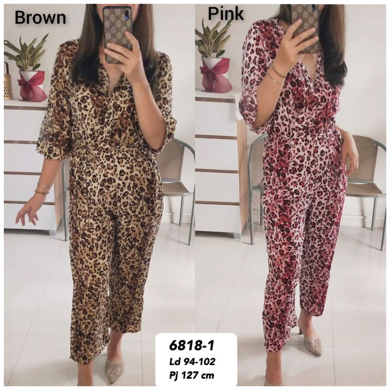 Jumpsuit katun rayon motif 6818-1