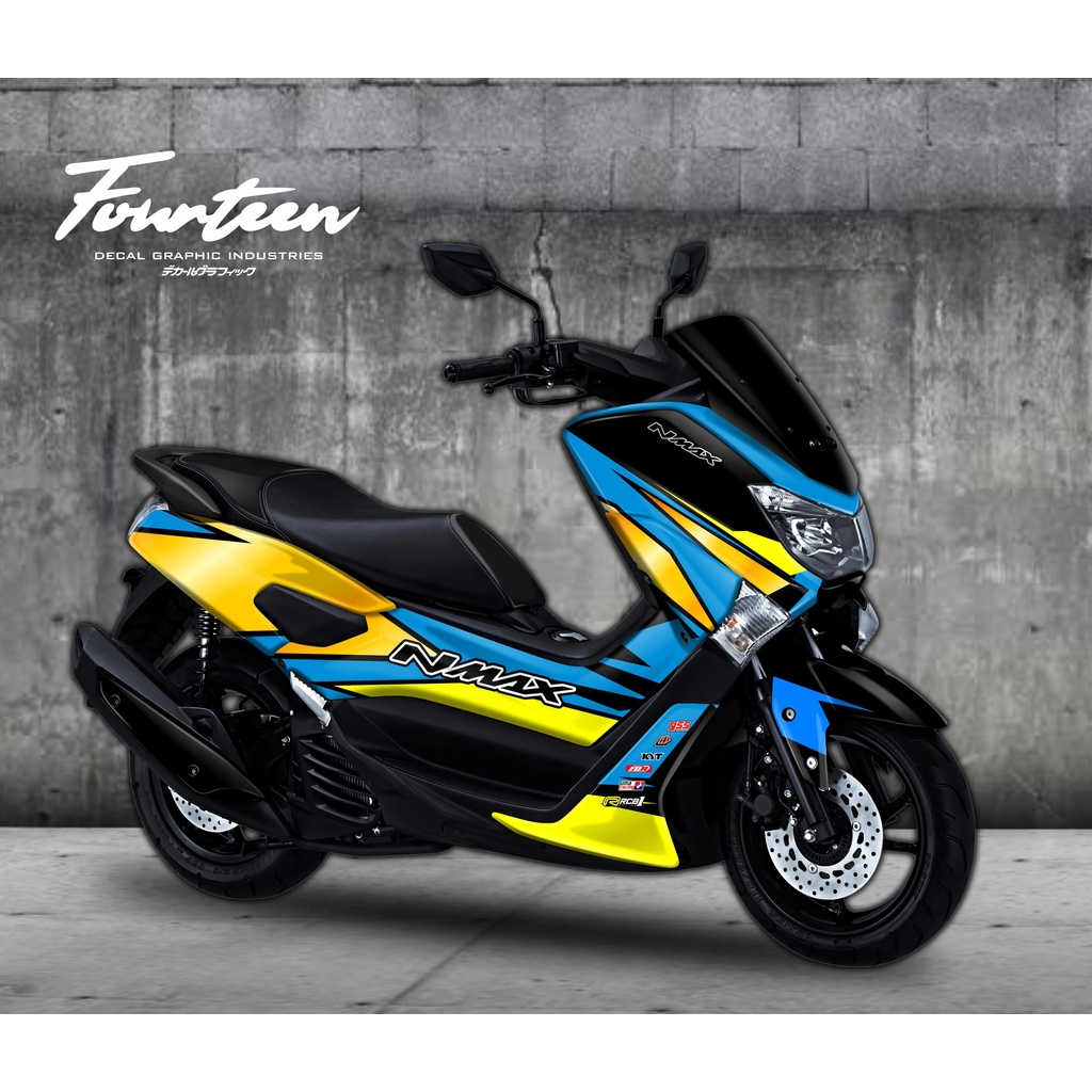 Sticker Nmax Full Body / Decal Nmax Full Grafis NMAX LAMA / PERTAMA BIRU KUNING