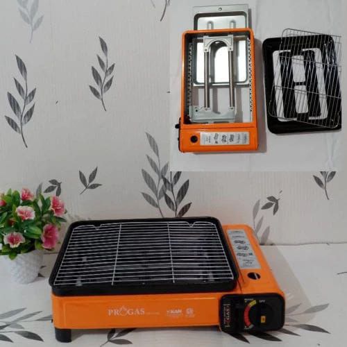 Kompor Portable Panggangan Sate Progas/BBQ 2 IN 1 Plus Teflon