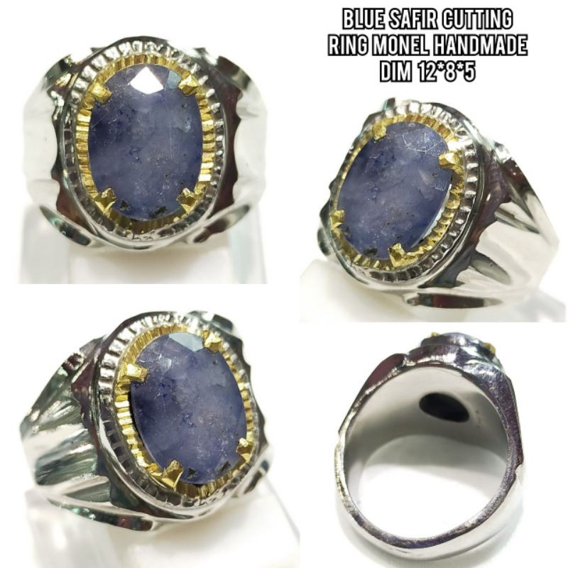 CINCIN BATU SAPPHIRE BLUE SAFIR CUTTING