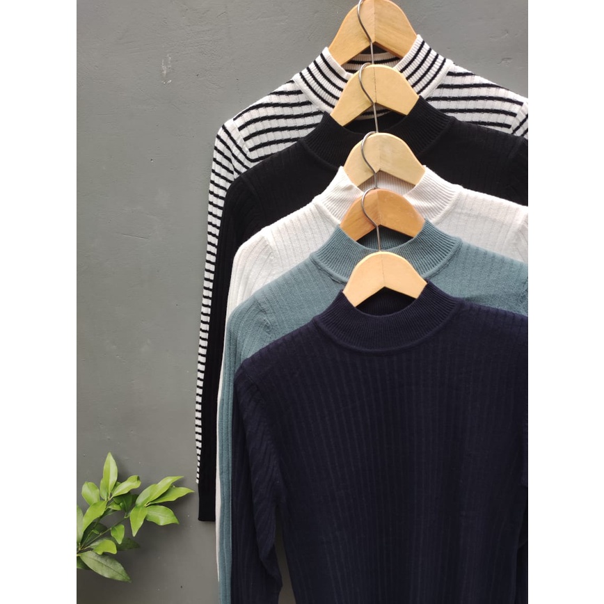 Sweater rajut Turtleneck Semi Turtleneck Acrylic
