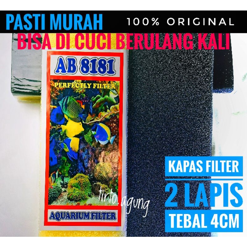 PROMO MURAH 2 LAPIS KAPAS BIO FOAM HITAM BISA DI CUCI TEBAL MEDIA FILTER BIOFOAM BUSA AQUARIUM AB 8181