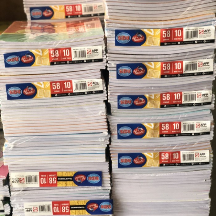 

Spesial Buku Tulis Sidu 58 Lembar / Buku Tulis Sinar Dunia 58 Lembar Bergaransi