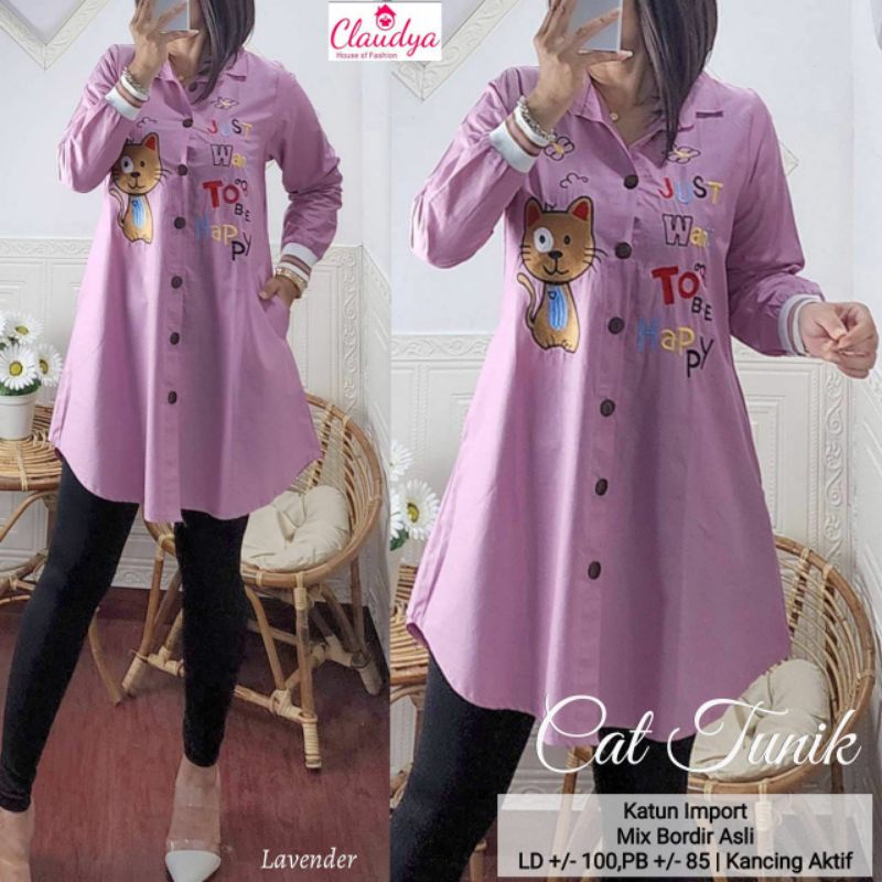 CAT TUNIK / TUNIK KATUN IMPORT MIX BORDIR ASLI