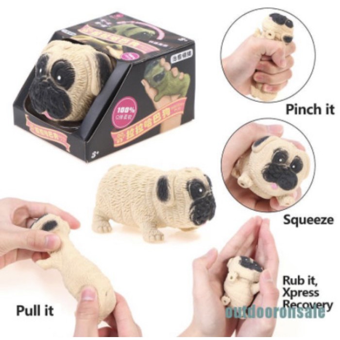 Bulldog Squishy Anjing Lala Vent Fidget Toys Mainan Anak Tiktok ADHD Pop It
