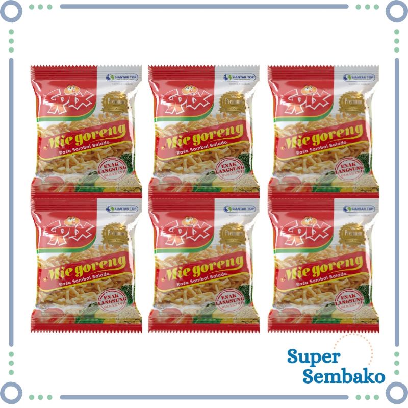 SNACK MIE GORENG KERING SPIX RENCENG ISI 10 PCS BUNGKUS