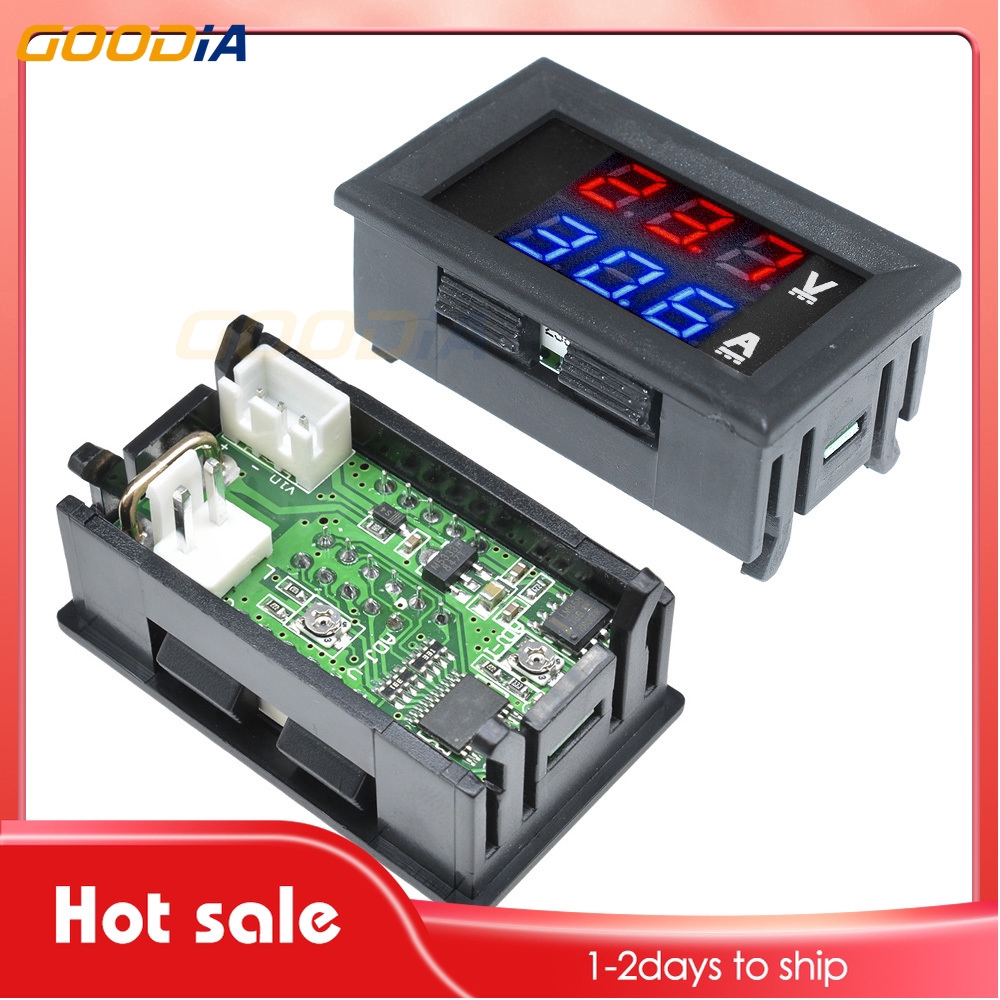 Voltmeter Ammeter Digital DC100V 10A / 50A / 100A Dengan Display LED